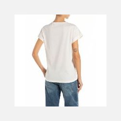 Replay t-shirt med print og logo