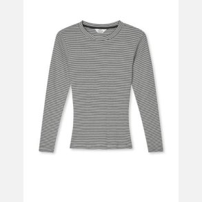 2x2 Cotton Stripe Tuba Tee LS - Black/Vanilla Ice