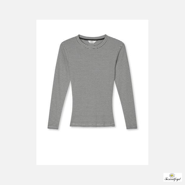 2x2 Cotton Stripe Tuba Tee LS - Black/Vanilla Ice