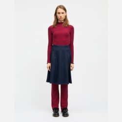 Cosy Denim Stelly Skirt - Dark Indigo