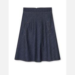 Cosy Denim Stelly Skirt - Dark Indigo