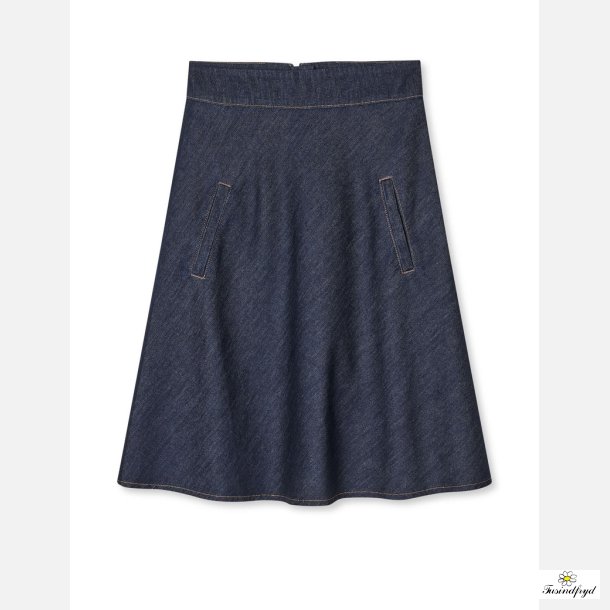 Cosy Denim Stelly Skirt - Dark Indigo