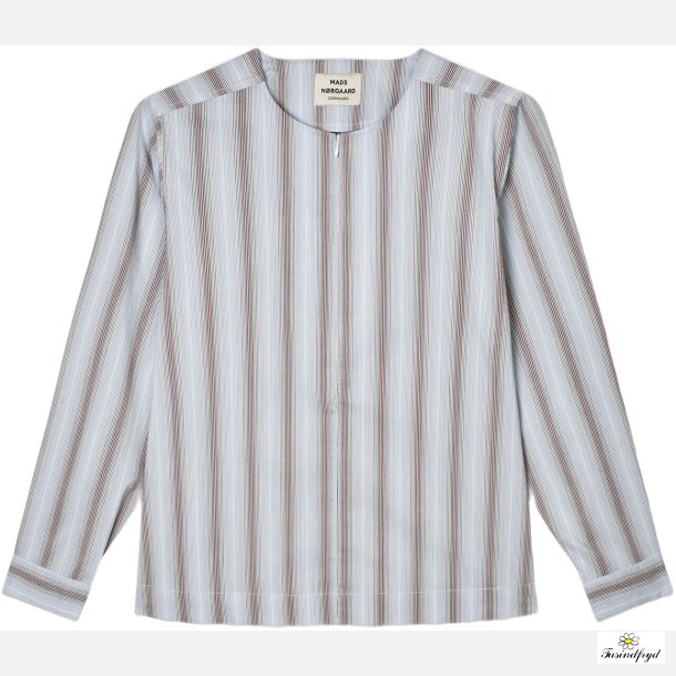 Poplinda Dana Shirt  - Shadow Pinstripe/Winery