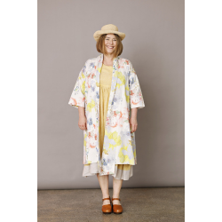 Kimono frakke med grafisk Signe Kejlbo print