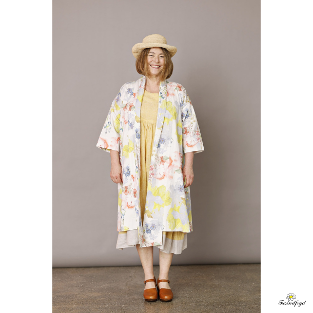 Kimono frakke med grafisk Signe Kejlbo print