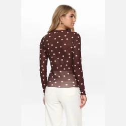 NUSINE MESH BLOUSE - prikker