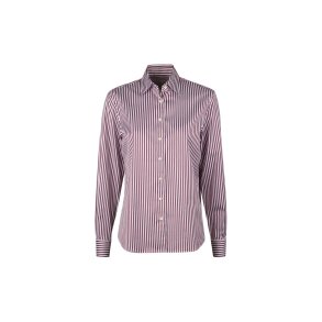 Siri R�d stribet skjorte med stretch