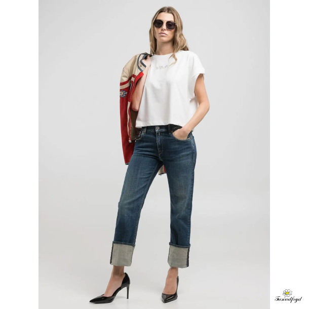 AKEME straight low waist - mellem bl