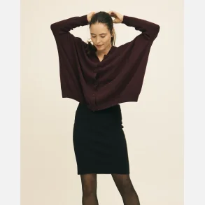 Aida extrafine merino uld nederdel - sort