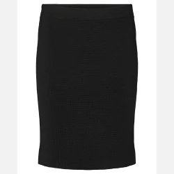 Aida extrafine merino uld nederdel - sort