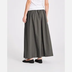 Astrid Long Skirt Poplin - Beluga