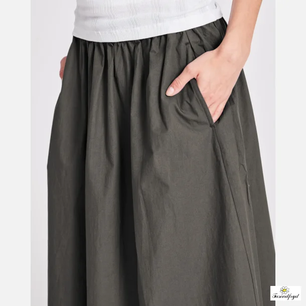 Astrid Long Skirt Poplin - Beluga