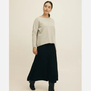 Delfi merino uld nederdel - sort