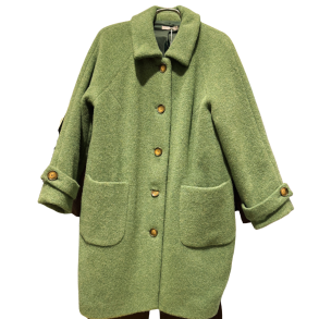 Seiko kort uld frakke - gr�n