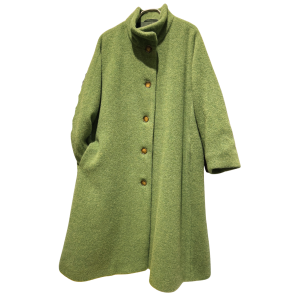 Rikuto lang uld frakke - gr�n