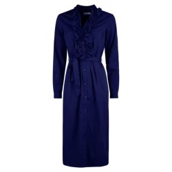 Ivona kjole med flser - bl