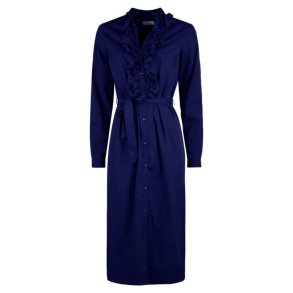 Ivona kjole med flser - bl