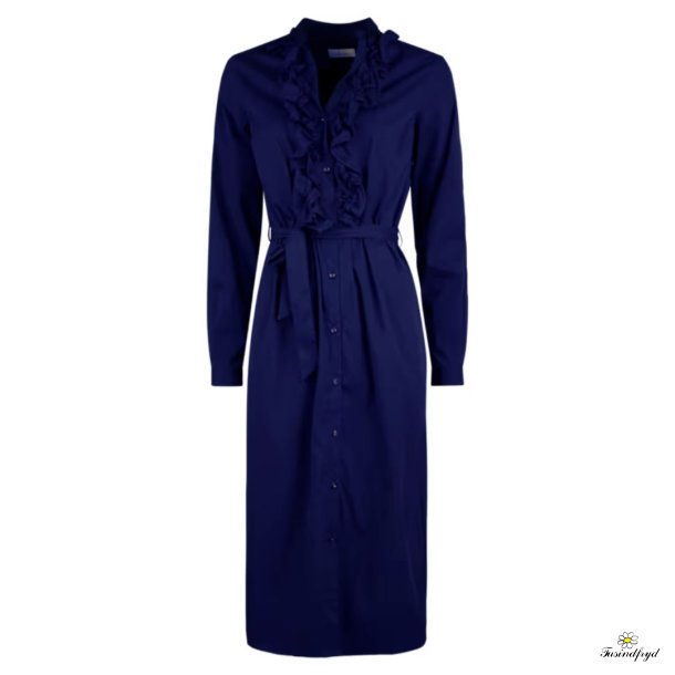 Ivona kjole med flser - bl