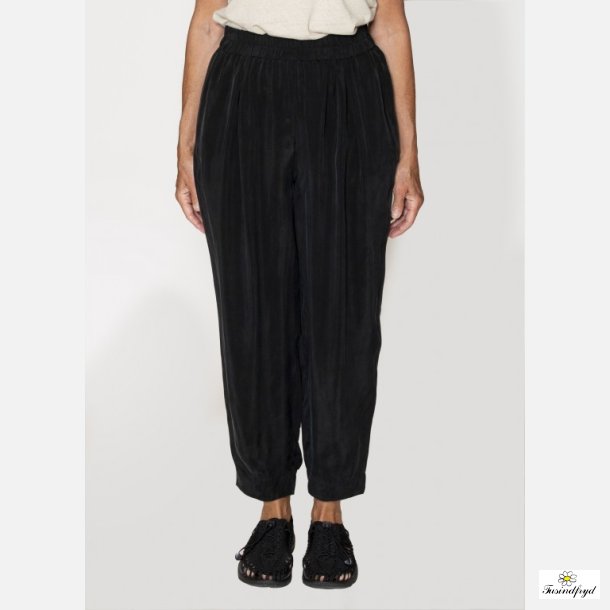 LOLA PANTS - cupro - caviar