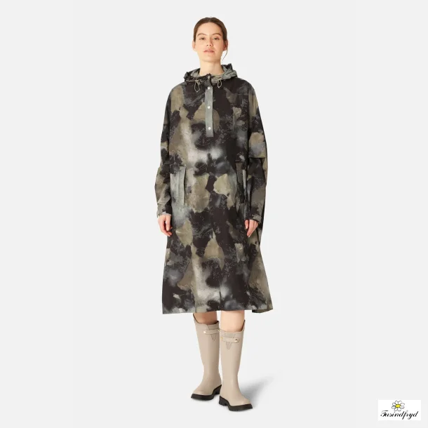 Regn Poncho - Moss Print