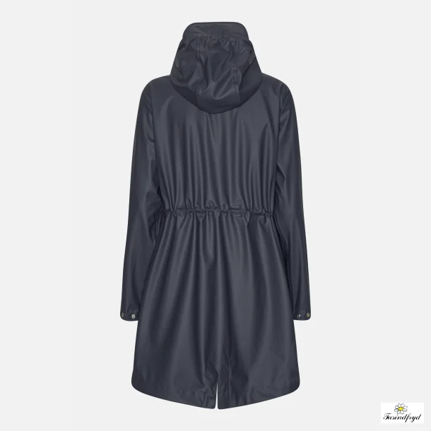 Rain 23 - lang parka regnfrakke - ombre blue