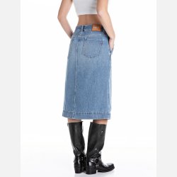 Denim midi skirt - light blue 