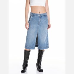 Denim midi skirt - light blue 