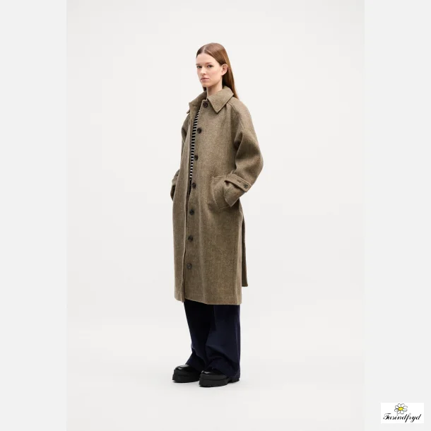 Hairy Wool Megan Coat - Four leaf clover