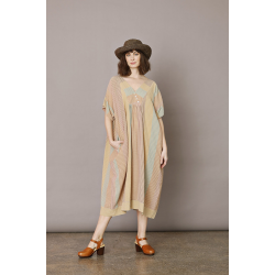 Lang kjole med multi striber 