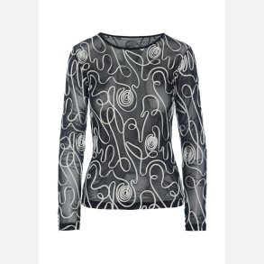 Twirl mesh mesh t-shirt