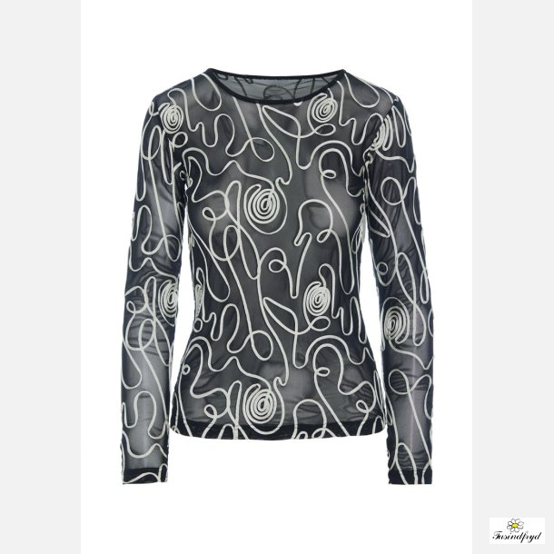 Twirl mesh mesh t-shirt