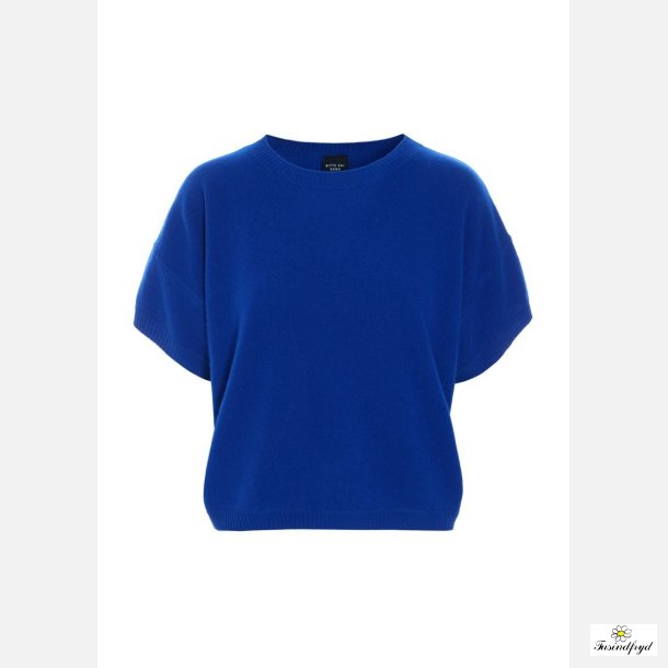 Cloud cashmere kortrmet bluse - Fresh blue