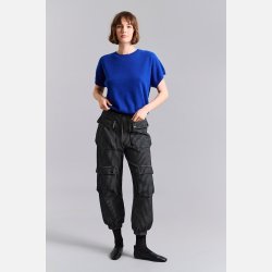 Cloud cashmere kortrmet bluse - Fresh blue