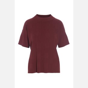 Saku kortrmet bluse - maroon