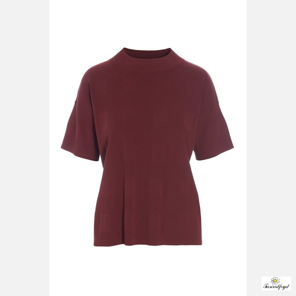 Saku kort�rmet bluse - maroon