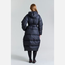 Feather down frakke med blte - sort