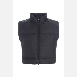Feather down kort vest - Black