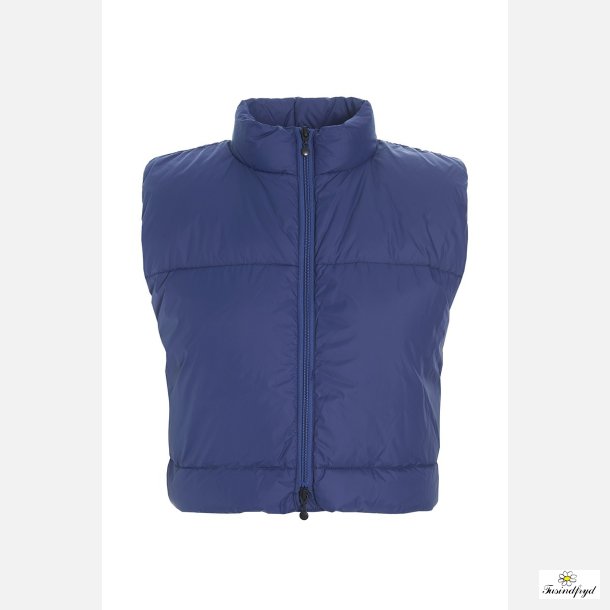 Feather down kort vest - Twillight blue
