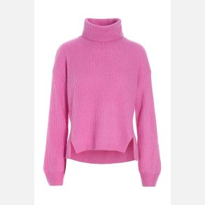 Kebukai rullekrave sweater - Rhubarb