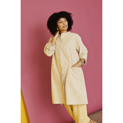 Kort kjole med striber 