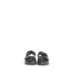 Sandal med dobbelt spndelukning - sort