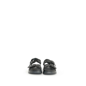 Sandal med dobbelt spndelukning - sort