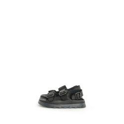 Sandal med dobbelt spndelukning - sort