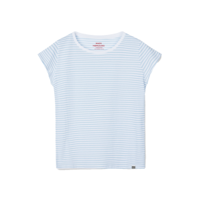 Fine Jersey Stripe Teasy Tee FAV- Cashmere blue/brilliant white