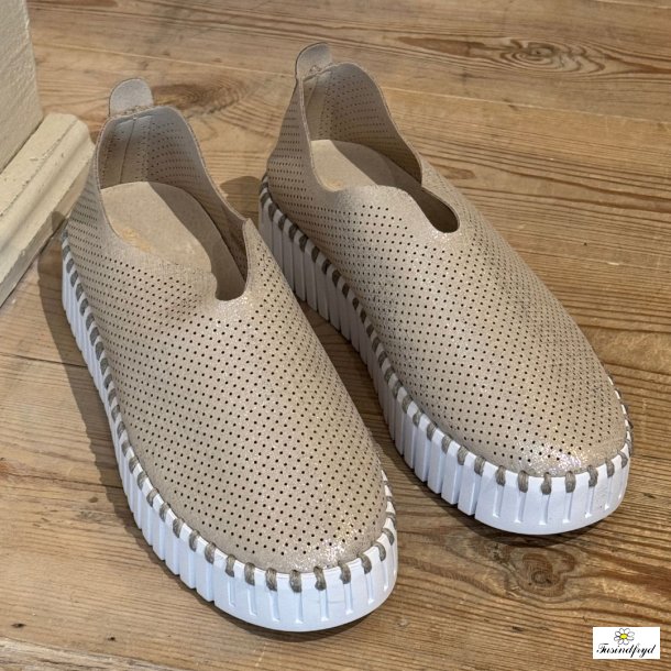 Tulipan plataeu sko - silver white