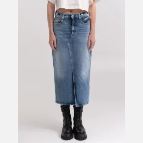 ATELIER MIDI SKIRT IN DENIM